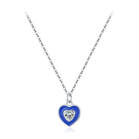 S925 Sterling Silver Geometric Devil's Eye Diamond Clavicle Necklace For Women
