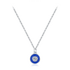S925 Sterling Silver Geometric Devil's Eye Diamond Clavicle Necklace For Women