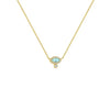 S925 Sterling Silver Geometric Devil's Eye Tear Eye Necklace For Women Electroplated O Word Chain