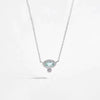 S925 Sterling Silver Geometric Devil's Eye Tear Eye Necklace For Women Electroplated O Word Chain