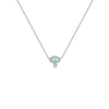 S925 Sterling Silver Geometric Devil's Eye Tear Eye Necklace For Women Electroplated O Word Chain