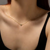 S925 Sterling Silver Geometric Devil's Eye Tear Eye Necklace For Women Electroplated O Word Chain