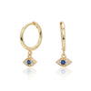 S925 Sterling Silver Geometric Devil's Eye Women's Earrings Niche Design Ins Cold Style