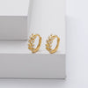 S925 Sterling Silver Geometric Diamond Earrings For Women