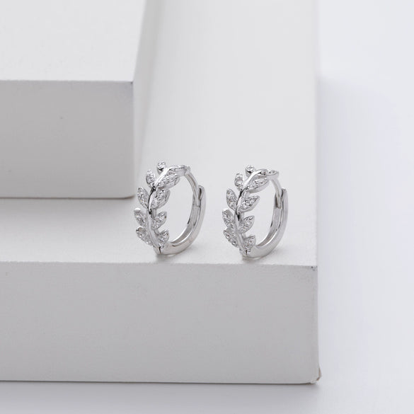 S925 Sterling Silver Geometric Diamond Earrings For Women