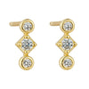 S925 Sterling Silver Geometric Diamondencrusted Women's Fashion Earrings