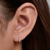 S925 Sterling Silver Geometric Diamondencrusted Women's Fashion Earrings