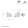 S925 Sterling Silver Geometric Drop Earrings Electroplated For Women