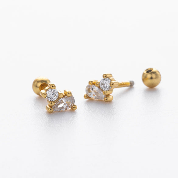 S925 Sterling Silver Geometric Drop Earrings Electroplated For Women
