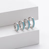 S925 Sterling Silver Geometric Ear Buckle And Round Ear Ring Earrings Electroplated Natural Style Women's And Unisex