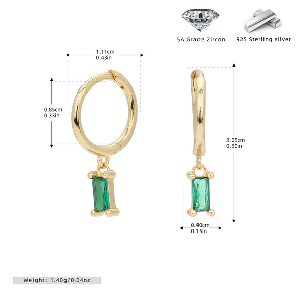 S925 Sterling Silver Geometric Ear Ring Simple Creative For Women