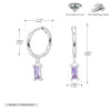 S925 Sterling Silver Geometric Ear Ring Simple Creative For Women