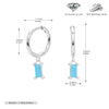 S925 Sterling Silver Geometric Ear Ring Simple Creative For Women