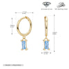 S925 Sterling Silver Geometric Ear Ring Simple Creative For Women