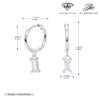 S925 Sterling Silver Geometric Ear Ring Simple Creative For Women