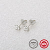 S925 Sterling Silver Geometric Ear Stud Jewelry With Horse Eye Diamond And Color Zircon Electroplated For Women