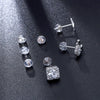 S925 Sterling Silver Geometric Earring Backs With Transparent Silicone Anti Allergy Ear Caps Simple Electroplated Earring Accessories