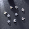 S925 Sterling Silver Geometric Earring Backs With Transparent Silicone Anti Allergy Ear Caps Simple Electroplated Earring Accessories
