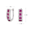 S925 Sterling Silver Geometric Earrings Electroplated With Zircon Fashion Simple Style For Women