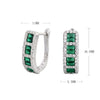 S925 Sterling Silver Geometric Earrings Electroplated With Zircon Fashion Simple Style For Women