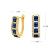 S925 Sterling Silver Geometric Earrings Electroplated With Zircon Fashion Simple Style For Women