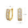 S925 Sterling Silver Geometric Earrings Electroplated With Zircon Fashion Simple Style For Women