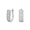S925 Sterling Silver Geometric Earrings Electroplated With Zircon Fashion Simple Style For Women