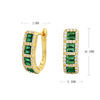 S925 Sterling Silver Geometric Earrings Electroplated With Zircon Fashion Simple Style For Women