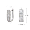 S925 Sterling Silver Geometric Earrings Electroplated With Zircon Fashion Simple Style For Women