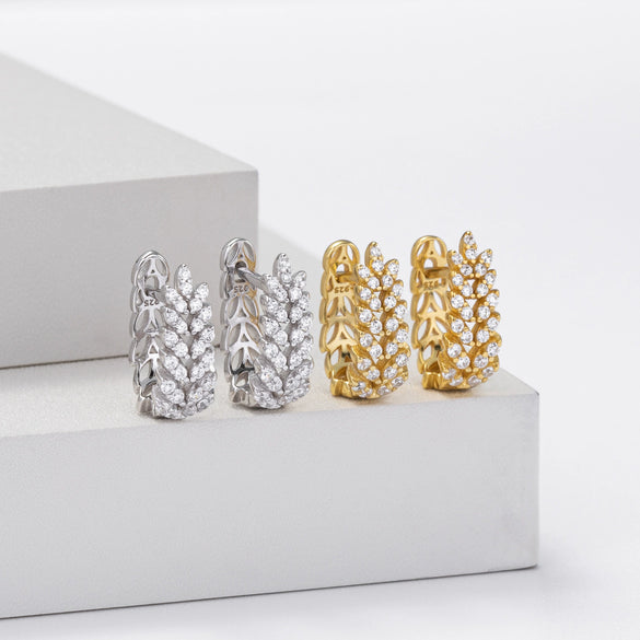 S925 Sterling Silver Geometric Earrings Electroplating Fashion Jewelry For Women