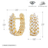 S925 Sterling Silver Geometric Earrings Electroplating Fashion Jewelry For Women