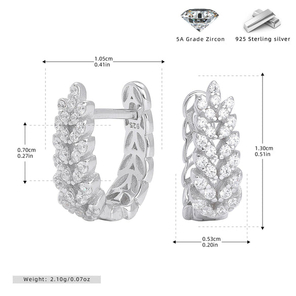 S925 Sterling Silver Geometric Earrings Electroplating Fashion Jewelry For Women