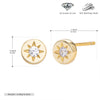 S925 Sterling Silver Geometric Eightpointed Star Electroplated Women's Earrings