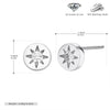 S925 Sterling Silver Geometric Eightpointed Star Electroplated Women's Earrings