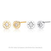 S925 Sterling Silver Geometric Eightpointed Star Electroplated Women's Earrings