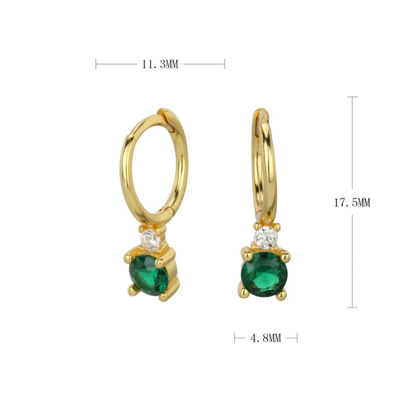 S925 Sterling Silver Geometric Electroplated Earrings For Women