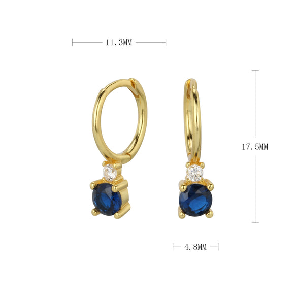 S925 Sterling Silver Geometric Electroplated Earrings For Women