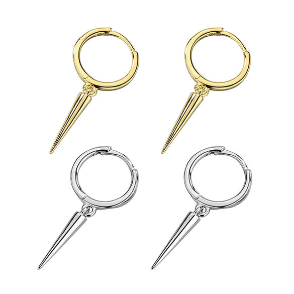 S925 Sterling Silver Geometric Electroplated Female Earrings