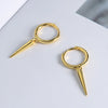 S925 Sterling Silver Geometric Electroplated Female Earrings