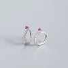 S925 Sterling Silver Geometric Electroplated Stud Earrings