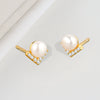 S925 Sterling Silver Geometric Electroplated Women's Earrings Jewelry