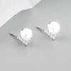 S925 Sterling Silver Geometric Electroplated Women's Earrings Jewelry