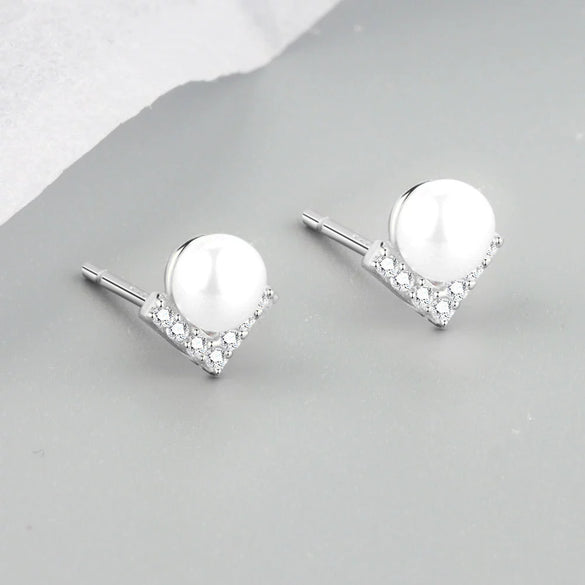 S925 Sterling Silver Geometric Electroplated Women's Earrings Jewelry