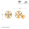 S925 Sterling Silver Geometric Electroplated Women's Earrings
