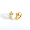 S925 Sterling Silver Geometric Eyes Tears Earrings With Electroplating