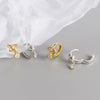 S925 Sterling Silver Geometric Eyes Tears Earrings With Electroplating