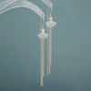S925 Sterling Silver Geometric Fan Shaped Long Tassel Ear Line Earrings Elegant Small Fresh Style