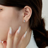 S925 Sterling Silver Geometric Fashion Electroplated Earrings