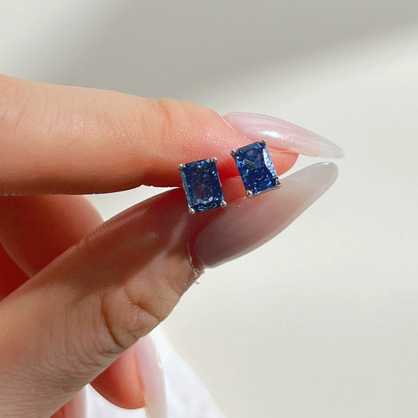 S925 Sterling Silver Geometric Fashion Electroplated Earrings