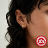 S925 Sterling Silver Geometric Flower Earring With Electroplating Treatment For Women